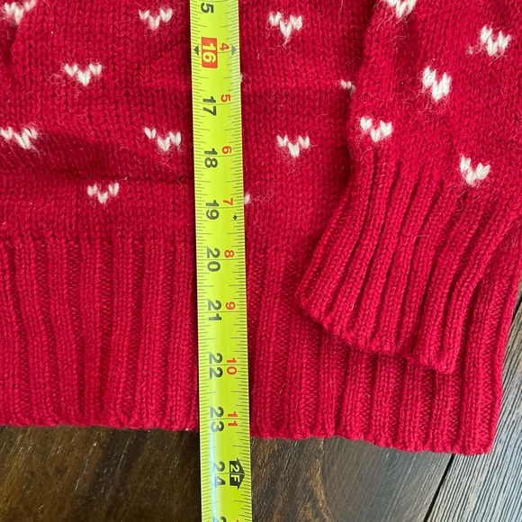 Vintage Eddie Bauer Sweater Size Medium Red Legend Nordic 100% Wool Fair Isle - Picture 8 of 8